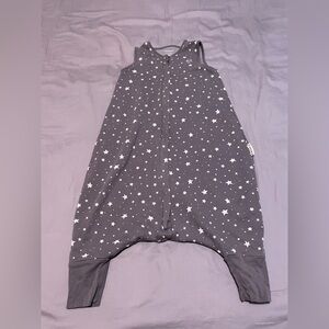 Woolino 4 Season Sleep Bag with Feet, Merino Wool & Organic Cotton, Star Gray